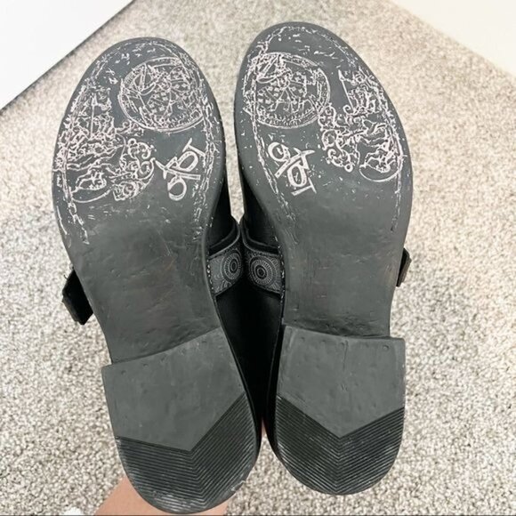 OTBT Straggler Leather Oxford Heel Shoes in Black Casual Academia Women's Size 6 - Picture 4 of 7